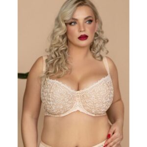 Krisline Betty Underwire Demi Cup Unlined Soft Bra KL B03-L1201-COF