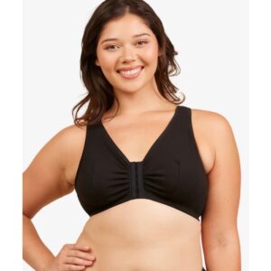 Leading Lady - The Meryl Cotton Front-Closure Comfort & Sleep Bra LL110BLK