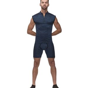 Male Power Zipper Muscle Tank MP115259