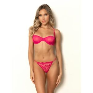 Seven til Midnight 2 Pc Lace & Mesh Bra Set w/ Rhinestone Embellishments STM-11616