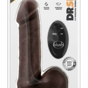 Realistic vibrator in brown colour with 8 “wireless remote control