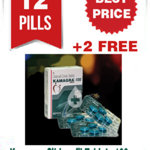 Kamagra Sildenafil Tablets 100mg (3 strip X 4) 12 + 2Free K. 12ps