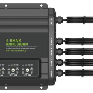 Amped Outdoors 4 Bank 12V On-Board Battery Charger