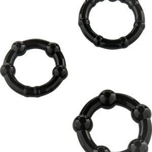Stay Hard: Cockrings, black, 3-pack