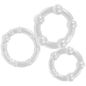 Stay Hard: Cockrings, transparent, 3-pack