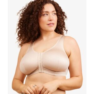 Leading Lady - The Marlene Silky Front-Closure Comfort Bra LL151-BGE