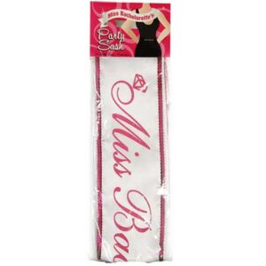 Miss Bachelorette Sash - White