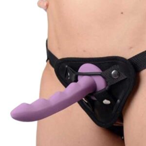 Sutra Fleece-Lined Strap On with Vibrator Pouch