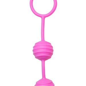 Easytoys Horizontal Ribbed Geisha Balls - Pink