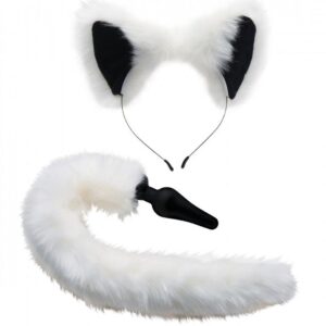 White Fox Tail and Ears Set