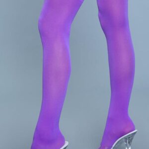 Thigh High Nylon Stockings - Purple