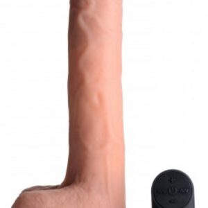 Vibrating & Thrusting XL Dildo with Suction Cup and Balls