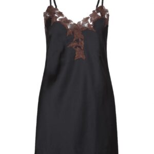 Satin nightie with lace