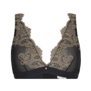 Triangelbra with Lace - Black/Gold
