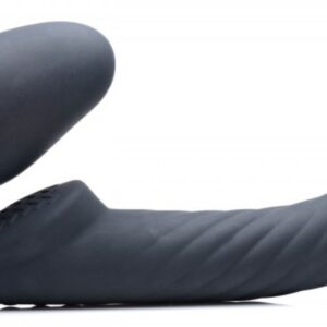 Swirl Vibrating Strapless Strap-On - Black