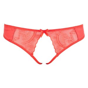 Red string with delicate lace