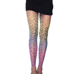 Rainbow Cheetah Print Tights