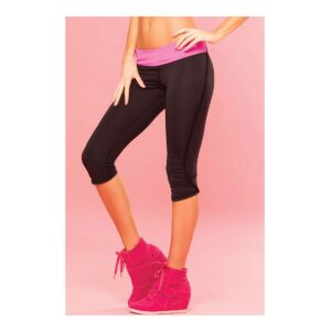 Ruffle fringe cropped fitness pant