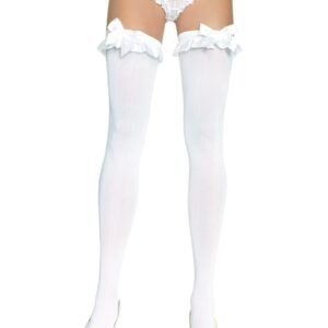Opaque Thigh Highs White