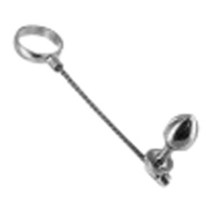 Slide and Ride Steel Cock Ring and Anal Plug