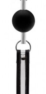 Black Translucent Mouth Gag with Black Stripes