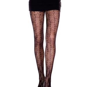 Fishnet pantyhose with star design