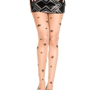 Pantyhose with star print