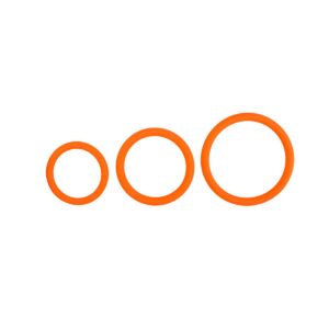 Three Size Cockring Set - Orange