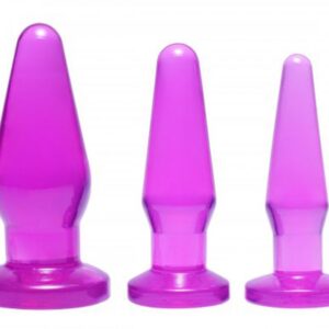 Level Up 3 Piece Anal Plug Set- Purple