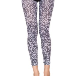 Leopard print footless leggings LEOPARD