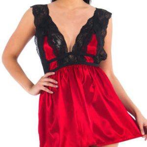 Vixson Nightdress With Lace - Red