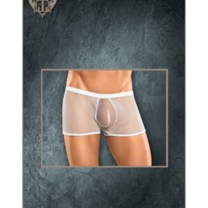 Male Power Stretch Net Peek-A-Buns White L/XL