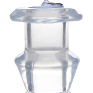 Hollow Transparent Anal Plug With Stopper - XL