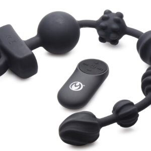 Dark Rattler Vibrating Anal Beads with Remote Control