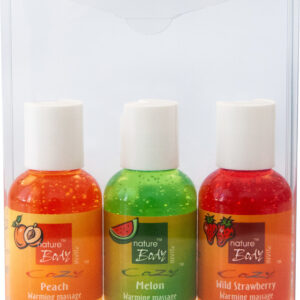 Nature Body: Wild Strawberry/Melon/Peach, Warming Massageoil, 3x50 ml
