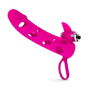 Penis Sleeve With Bullet Vibrator - Pink