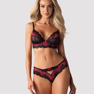 Tulia 2-piece Bra Set - Black/Pink