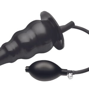 Inflatable Enema Buttplug - Black