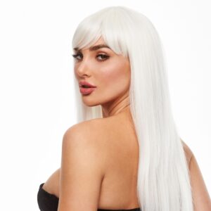 Pleasure Wigs - Pruik Amber White Glow in the Dark