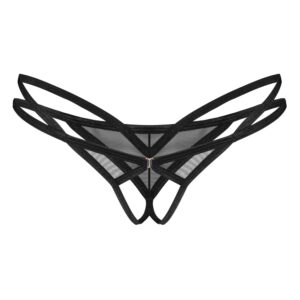 Obsessive - Freedom Euridia Crotchless Thong - Black