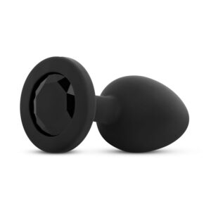 Butt Plug with Crystal - Black