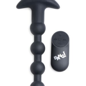 BANG! - 28X Remote Control Vibrating Silicone Anal Beads - Black