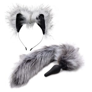 TAILZ - Grey Wolf Tail Plug & Ears Set
