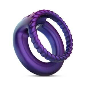Hueman - Jupiter Vibrating Cock and Ball Ring - Purple