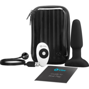 B-Vibe: Rimming 2, Waterproof Remote Control Vibrating Plug, black