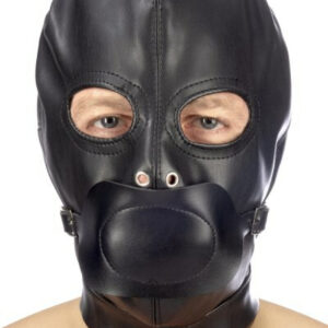 Cagoule cache bouche sangle lacet Fetish Tentation
