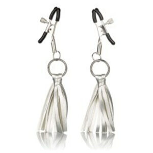 Playful Tassels Nipple Clamps Silver