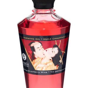 Shunga: Aphrodisiac Warming Oil, Sparkling Strawberry Wine, 100 ml