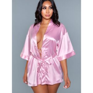 Be Wicked Home Alone Sexy Satin Wrap Robe BW1947-RP