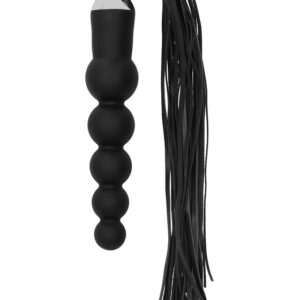 Ouch!: Black Whip with Curved Silicone Dildo